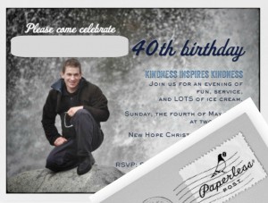 40th birthday invitation