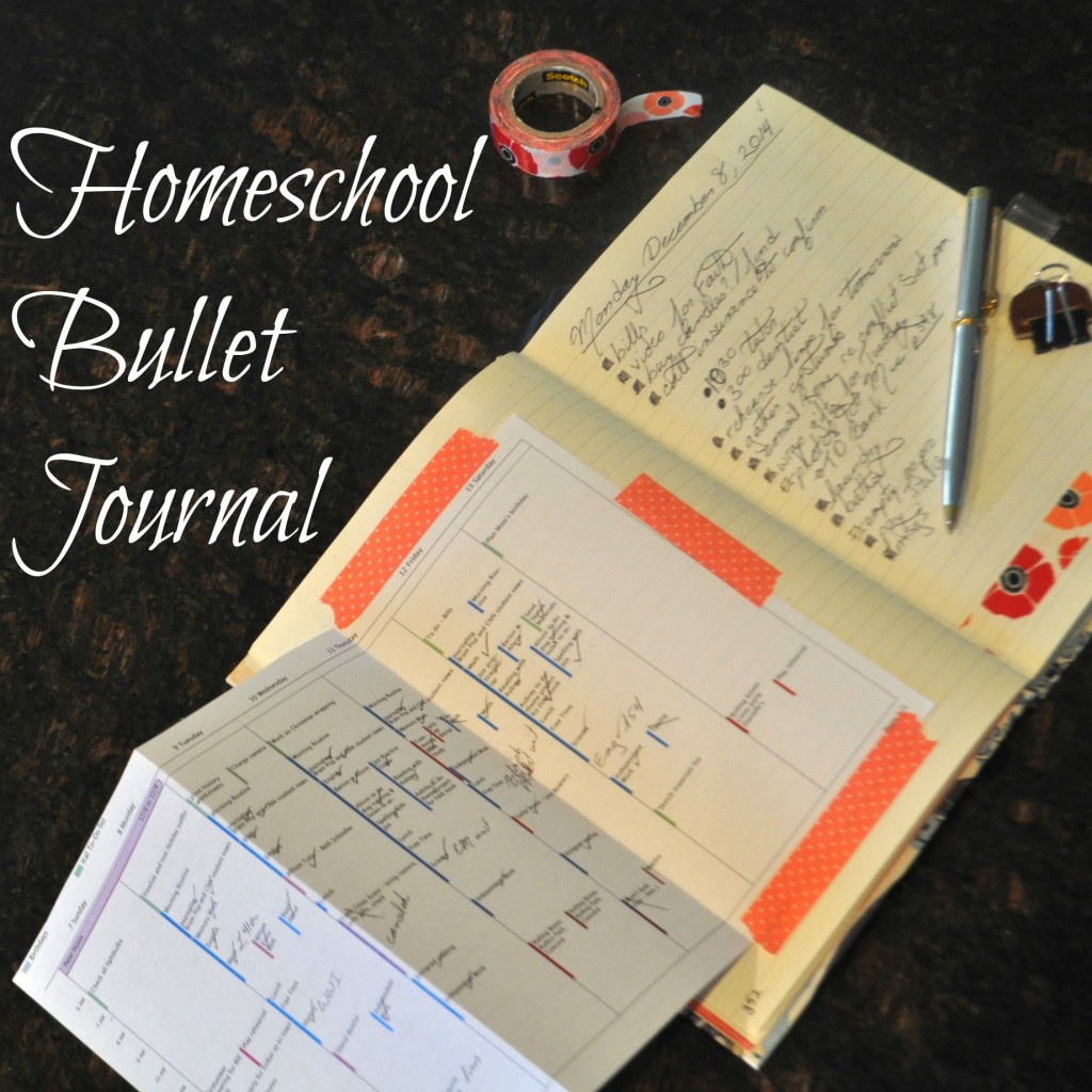 Homeschool Bullet Journal page