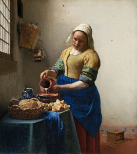 Het melkmeisje The Milkmaid  circa 1660 oil on canvas Rijksmuseum Amsterdam 