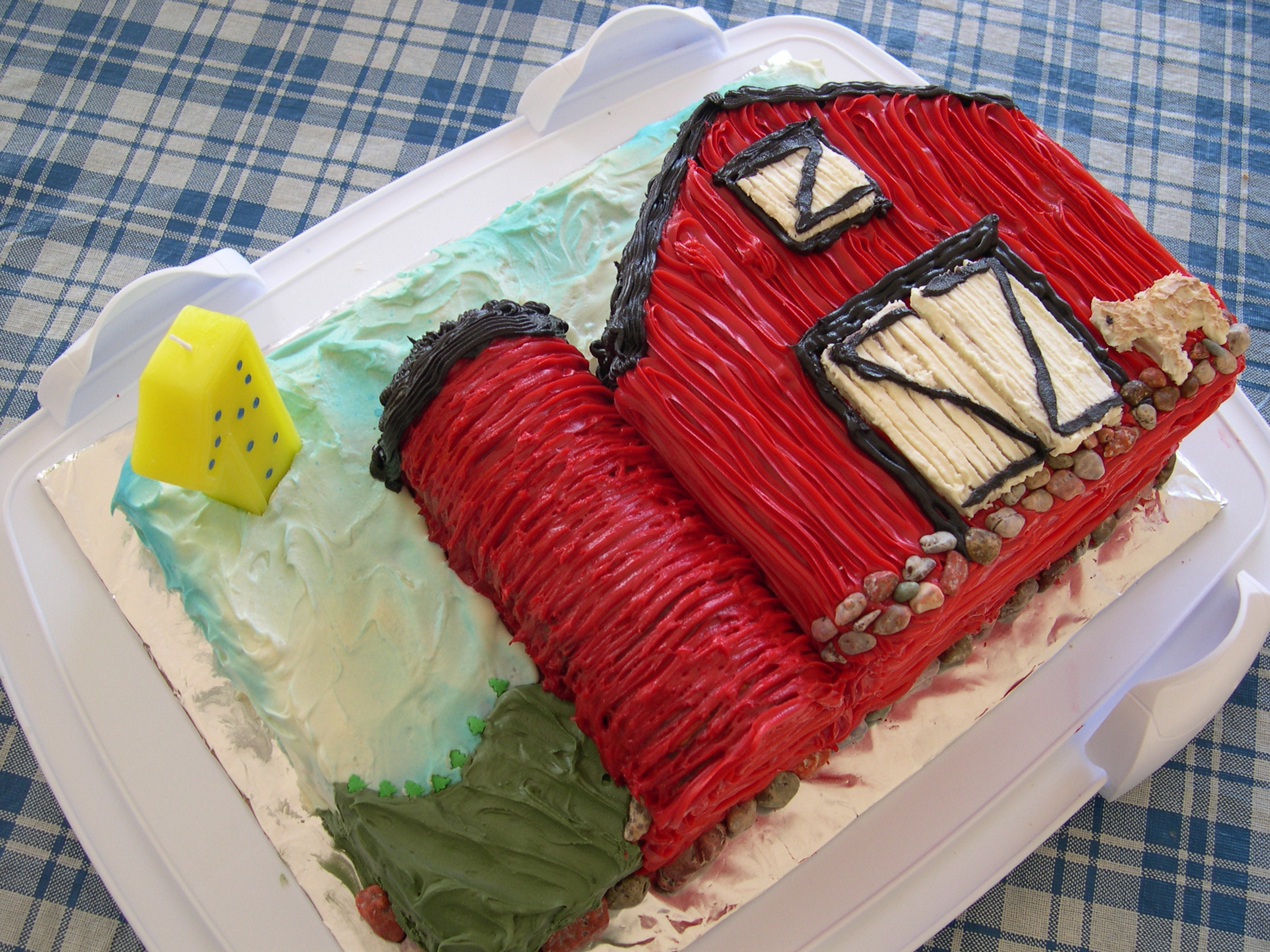 Easy Barn Birthday Cake