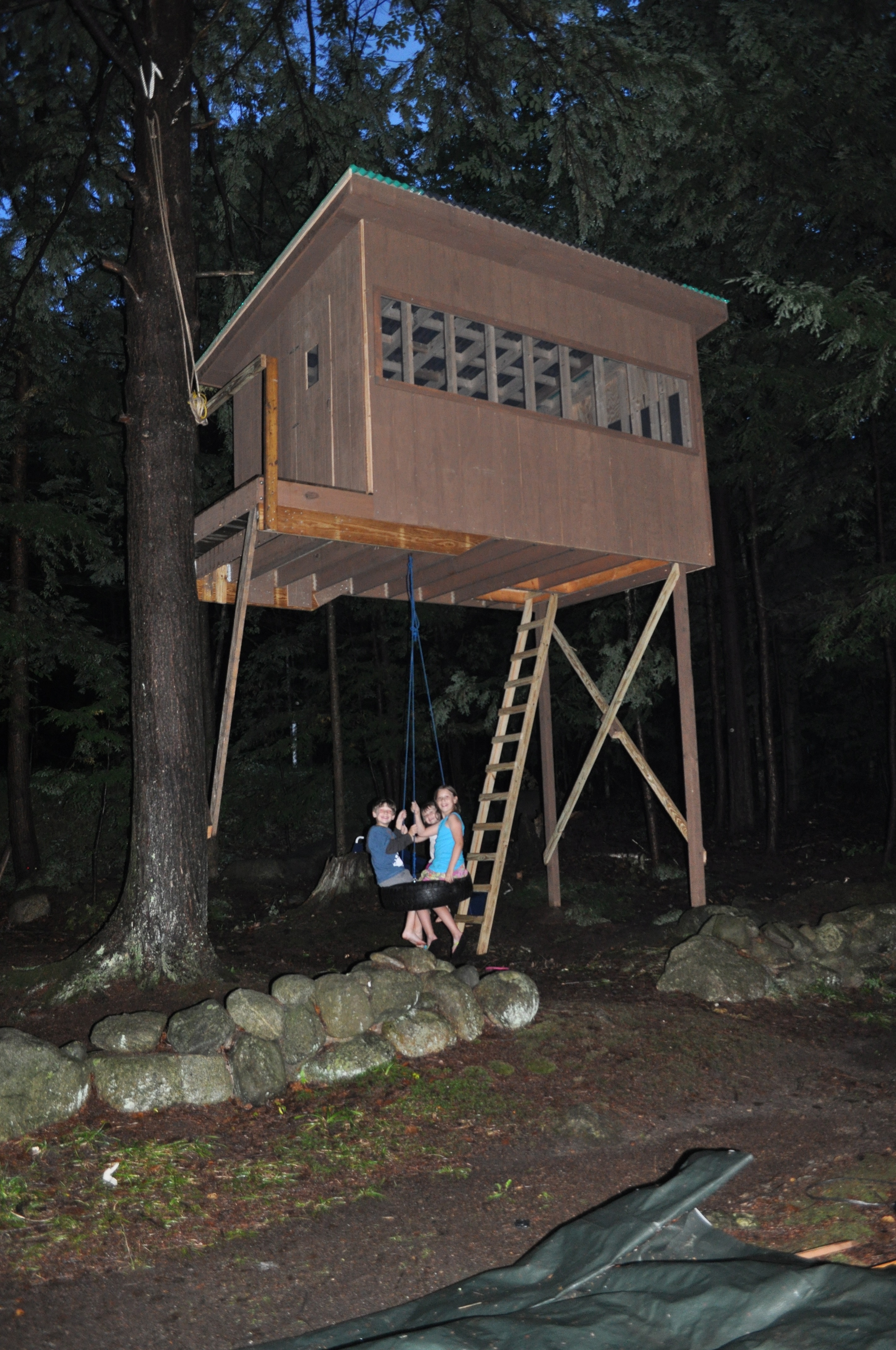 Treehouse Tire Swing